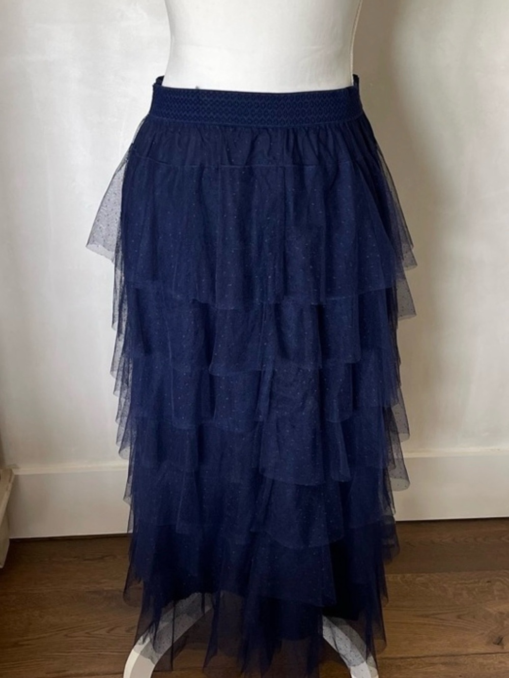 💙💙Anthropologie Small Tulle Navy Skirt💙💙